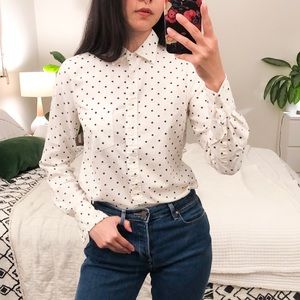 J.crew polka dot shirt
